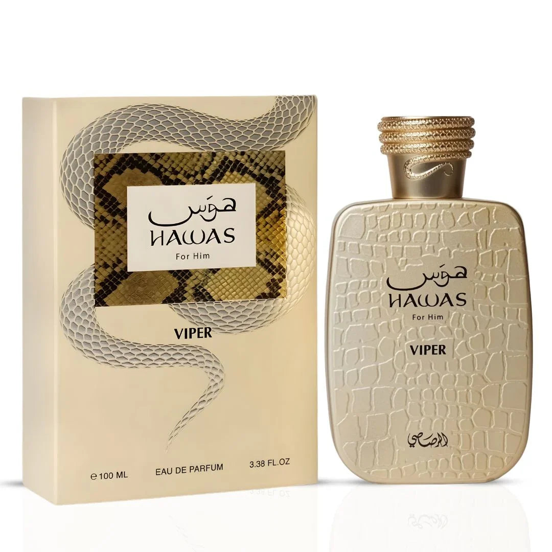 Hawas Viper Eau de Parfum Spray 100ml (3.4 oz) by Rasasi (PRE SALE)