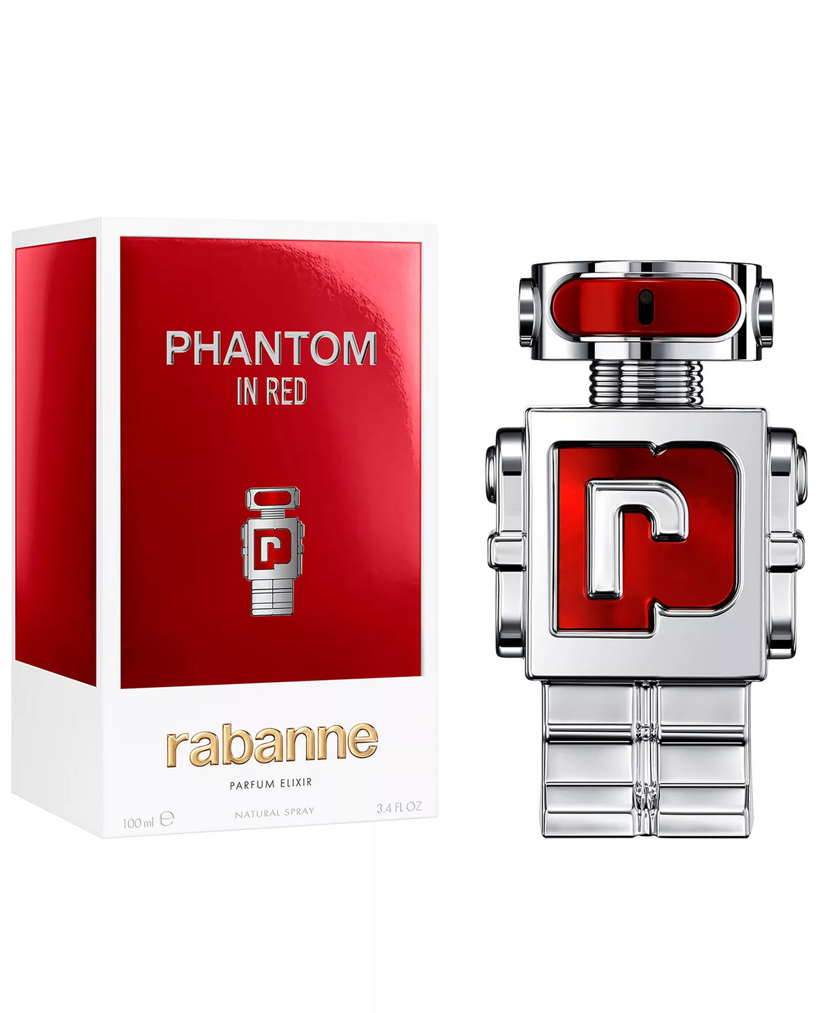 Rabanne Phantom In Red Parfum Elixir, 3.4 oz.