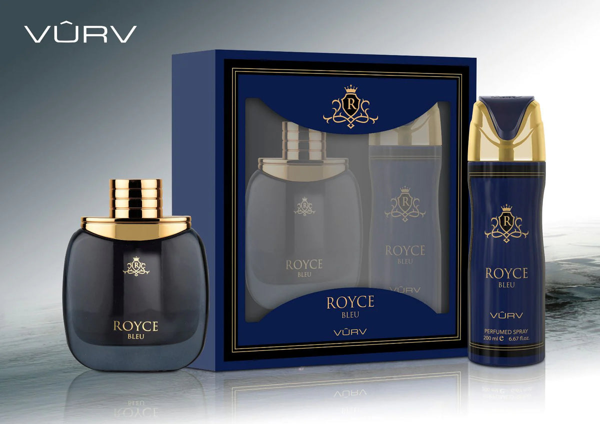 Royce Blue Gift Set 2 Pcs EDP 100 ML Parfum Spray + 200 ML Body Spray