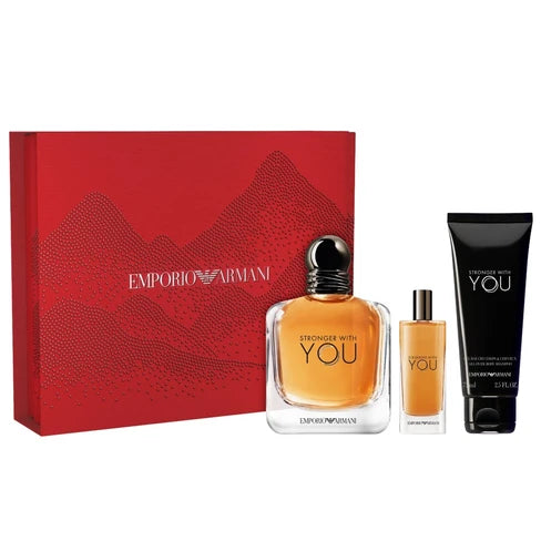 Emporio Armani " Stronger with you" 3.4 oz Pour Homme 3pcs Gift Set