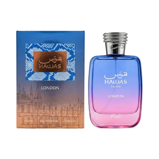 Rasasi  Hawas London EDP Spray 3.4 oz Fragrances