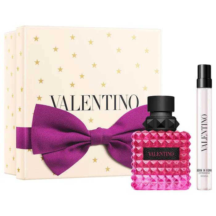 Valentino Donna Born In Roma Extradose Parfum Gift Set with Travel Spray 50ML 2PC SET