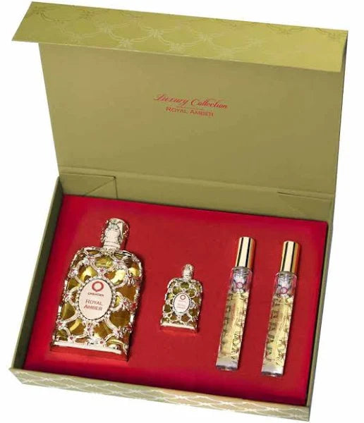 Orientica Royal Amber Edp 2.7 Oz 4 Pc Gift Set