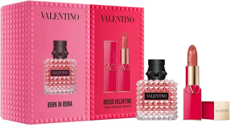 Valentino Women's Mini Donna Born in Roma Perfume & Lipstick Set